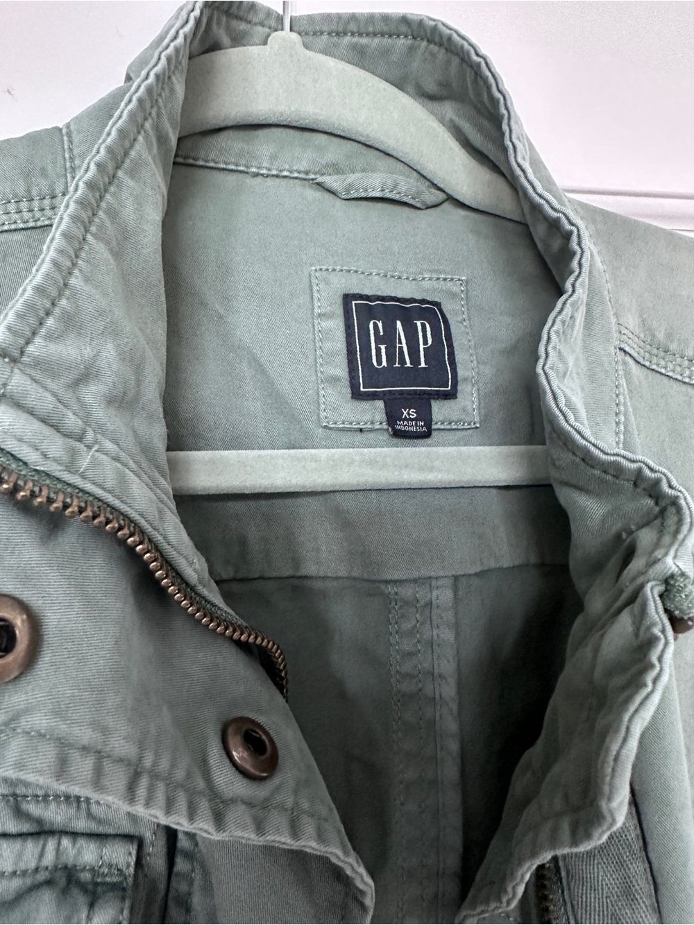 GAP Green Utility Field Jacket Drawstring XS - Picture 2 of 13